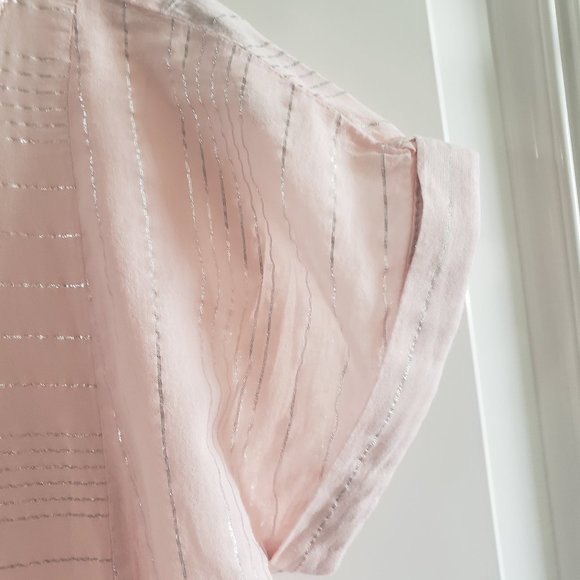 PEYTON & PARKER Blush Pink Extended Sleeve Stripe Womens Dress SZ XS - Picture 5 of 16